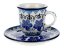 Moccatasse mit Untertasse 0,06 l   Blauer Stern