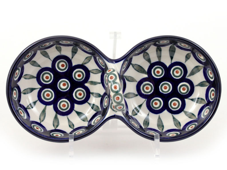 Double Bowl 25 cm   Peacock