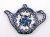 "Jug" Teabag Plate   Blue Rose