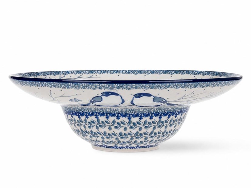 Pasta Bowl 25 cm (10")   Titmouses in Winter UNIKAT