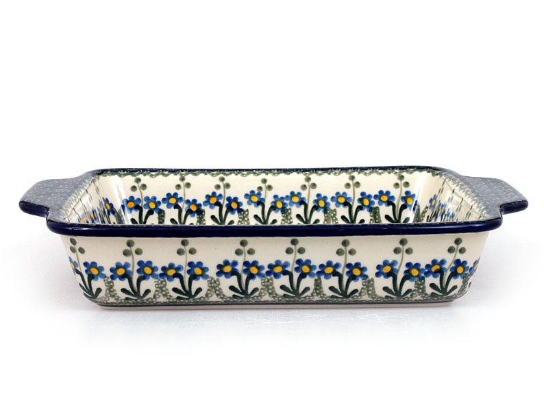 Auflaufform  mit Griffe 28 cm   Blumengarten