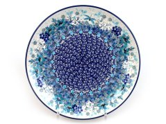 Shallow Plate 25 cm (10")   Blue Summer UNIKAT