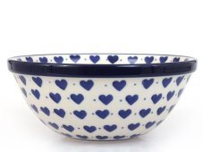 Schüssel KLASSIK 17 cm   Blaue Herzchen