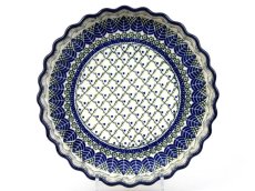 Pie Baking Dish 29 cm (11") Blue Leaves