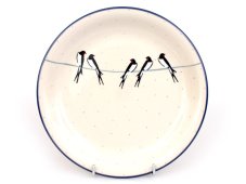 Dessertteller 21 cm   Schwalben UNIKAT
