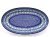 Platten Oval 45 cm   Blaue Rose