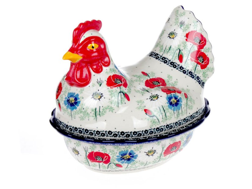 dóza slepice   Letní kvítí  UNIKÁT