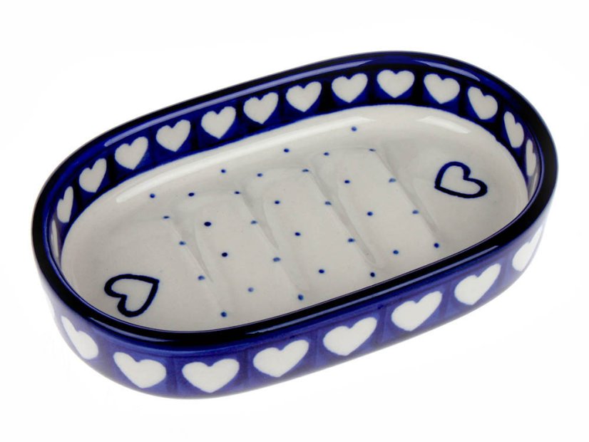 Soap Dish Oval 14 cm (5.5")   Hearts