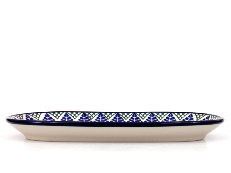 Sugar and Creamer Tray   Blue Leaves