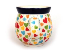 Kugelbecher mittel 0,35 l   Bunte Herzen UNIKAT