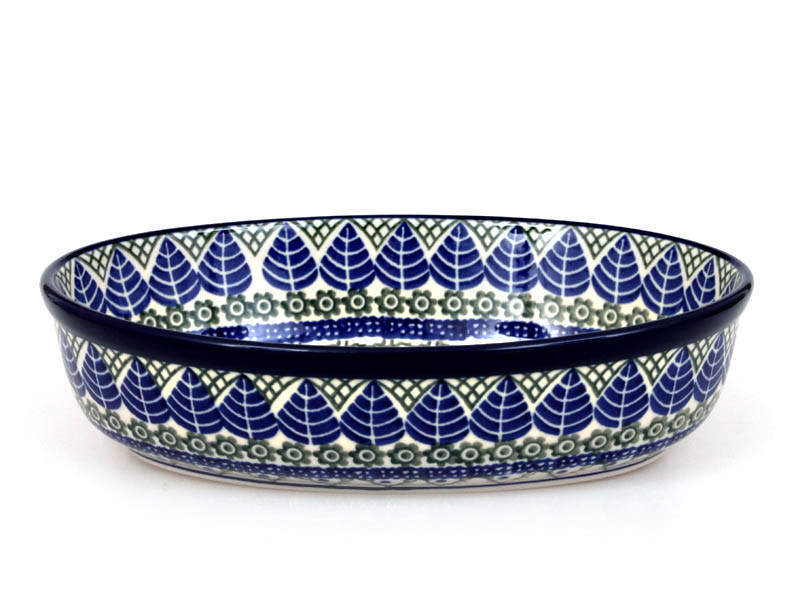 oválek 24 cm   Modré listy