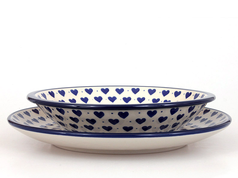 Soup Plate 21 cm (8")   Blue Hearts