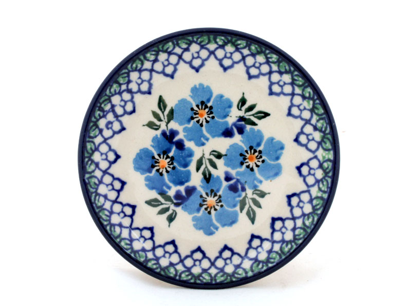 Teabag Plate 10 cm (4")   Blue Rose