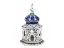 "Curch" Candle Holder 17 cm (7")   Blue Leaves