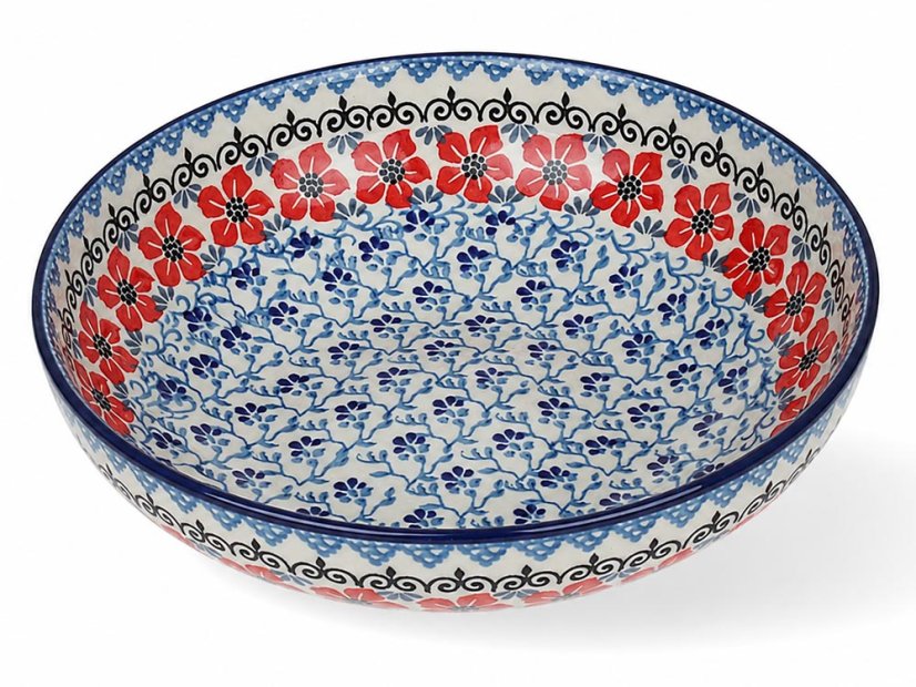 Low Bowl  22 cm (9")   Hibiscus