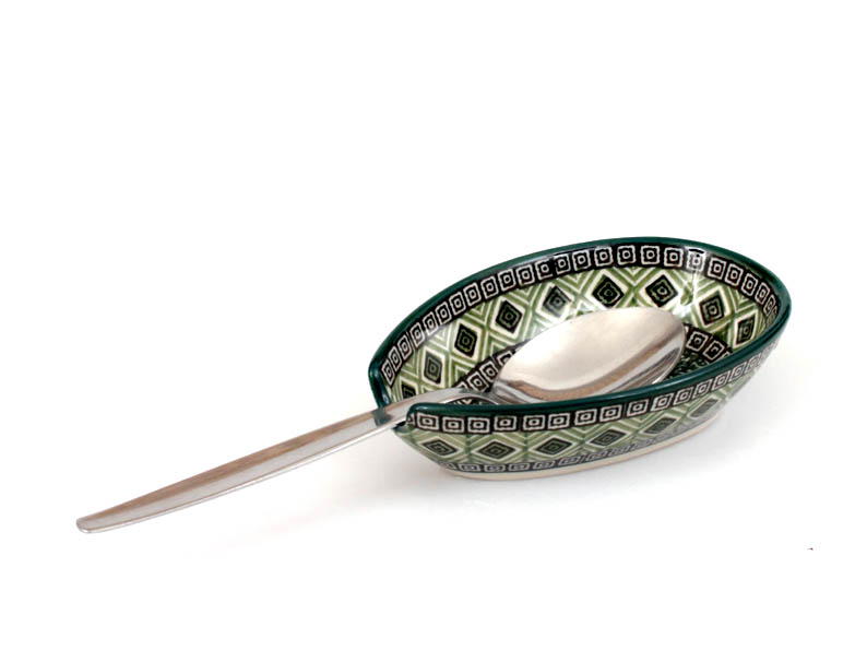 Spoon Rest   Aztec Sun green