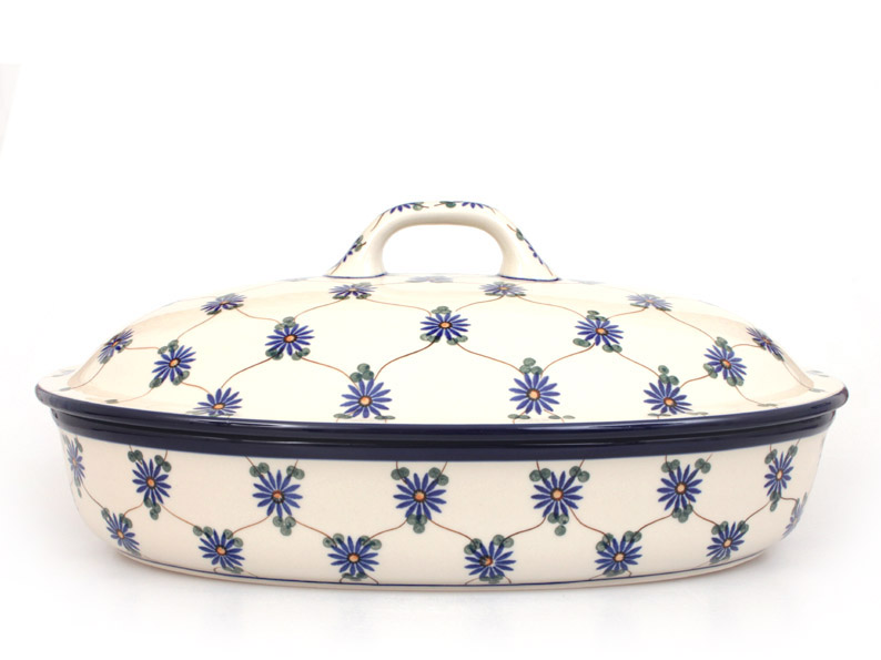 Backform mit Deckel Oval 36 cm   Lattice
