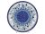 Teller 25 cm   Violen in blau UNIKAT