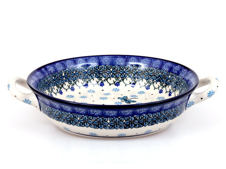Auflaufform rund mit Henkel 25 cm   Libelle II