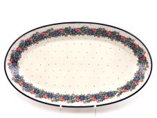 Platten Oval 45 cm   Blumenkranz