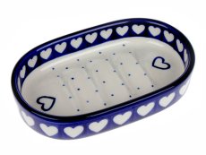 Soap Dish Oval 14 cm (5.5") Hearts