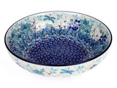 Low Bowl 22 cm (9") Blue Summer UNIKAT