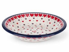 Suppenteller 21 cm   Rote Herzen