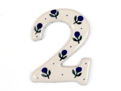 House Number "2"  10 cm (4")   Blueberry