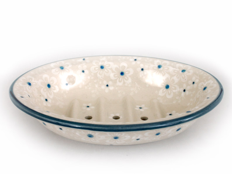Soap Dish with Holes 14 cm (6")   Snow Flowers