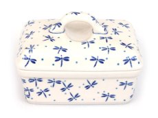 Square Butter Dish   Damselfly