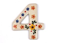 House Number "4"  10 cm (4")   Spring