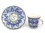 Mocca Cup with Saucer 0,06 l (2 oz)   Blue Leaves