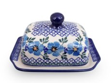 Small Butter Dish 1/8 kg Blue Rose
