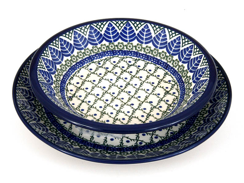 Soup Plate 21 cm (8")   Blue Leaves