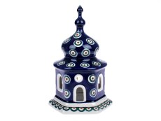 "Curch" Candle Holder 17 cm (7") Peacock