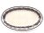Platten Oval 45 cm   Blumenkranz