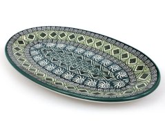 Teller oval 22 cm   Aztec Sonne grüne