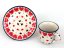 Mocca Cup with Saucer 0,06 l (2 oz)   Red Hearts