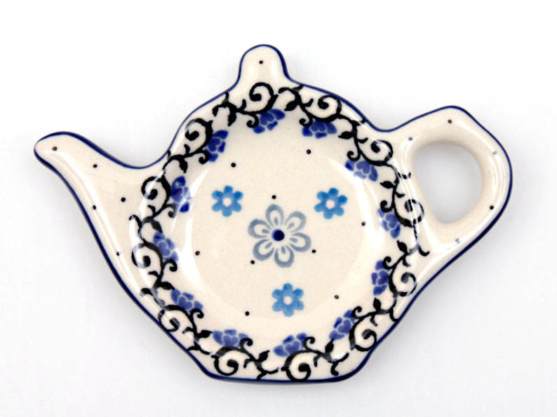 "Jug" Teabag Plate   Cloudy