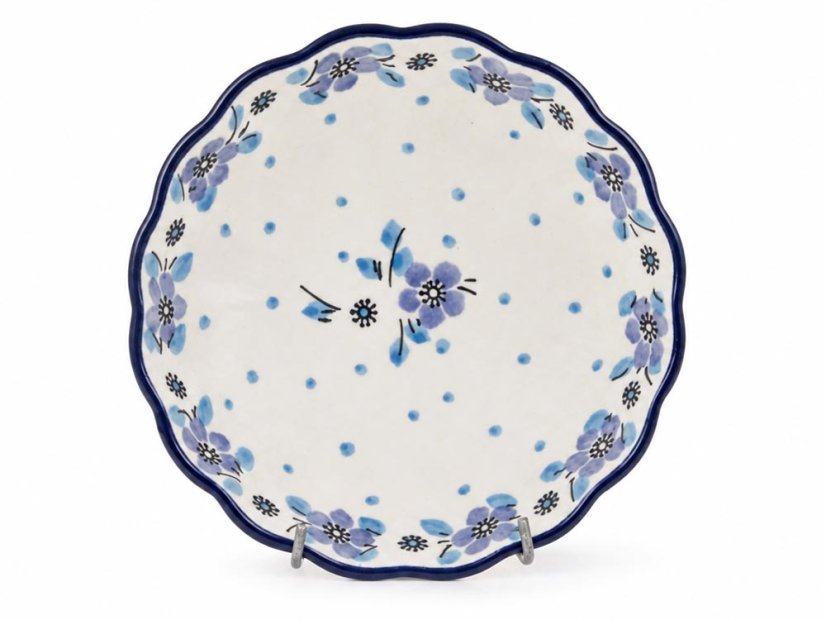Corrugated Bowl 12 cm (5")   Blue and white
