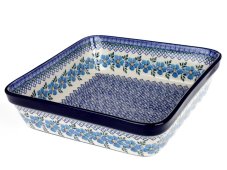 Auflaufform rechteckig 27 x 27 cm   Blaue Rose