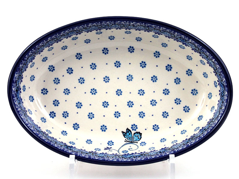 Auflaufform oval 24 cm   Schmetterling am Stiel