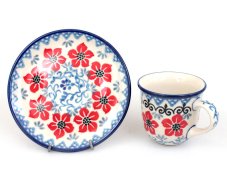 Moccatasse mit Untertasse 0,06 l   Hibiskus
