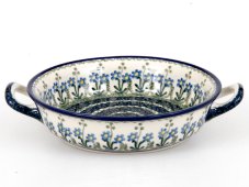 Auflaufform rund mit Henkel 25 cm   Blumengarten