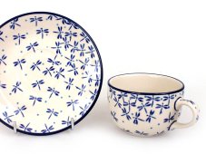 Tasse mit Untertasse 0,2 l Libellen