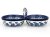 Double Bowl 25 cm   Blue Rose