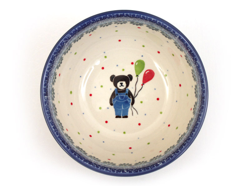 Bowl 14 cm (5")   Teddy Bears with Ballons UNIKAT