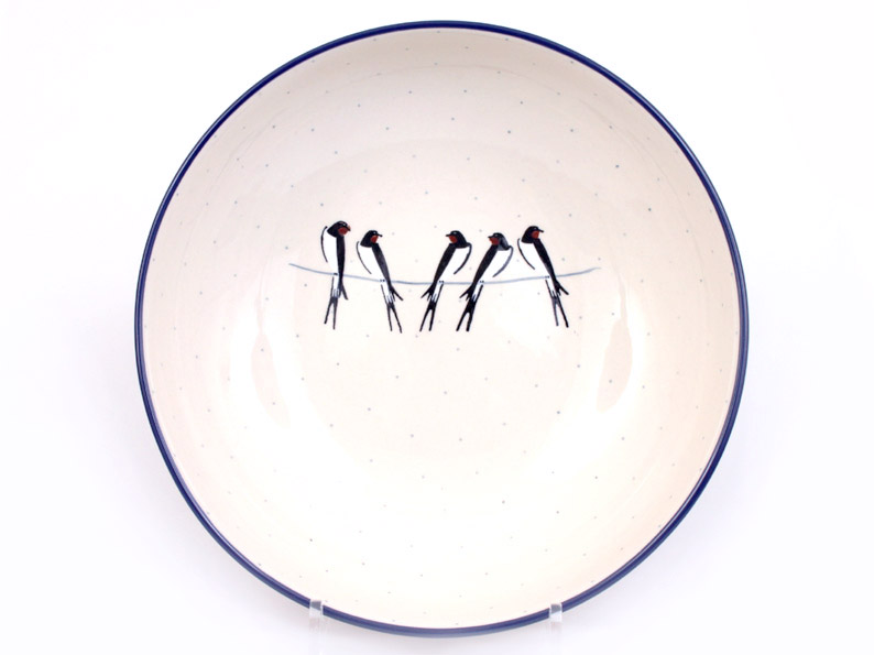 Low Bowl 27 cm (11")   Swallows UNIKAT