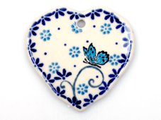 Heart Ornament   Butterfly on Straw