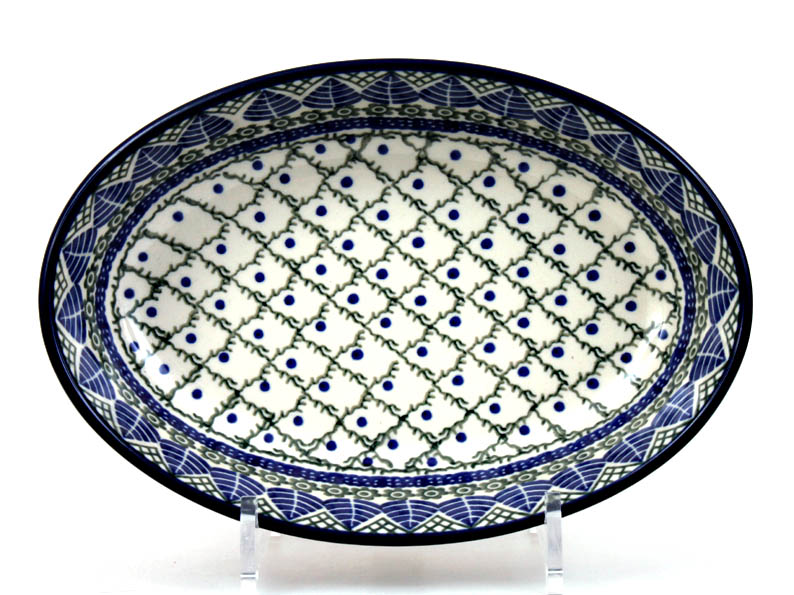 oválek 24 cm   Modré listy